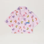 AOP Bananas Rose Pink Cropped Shirt