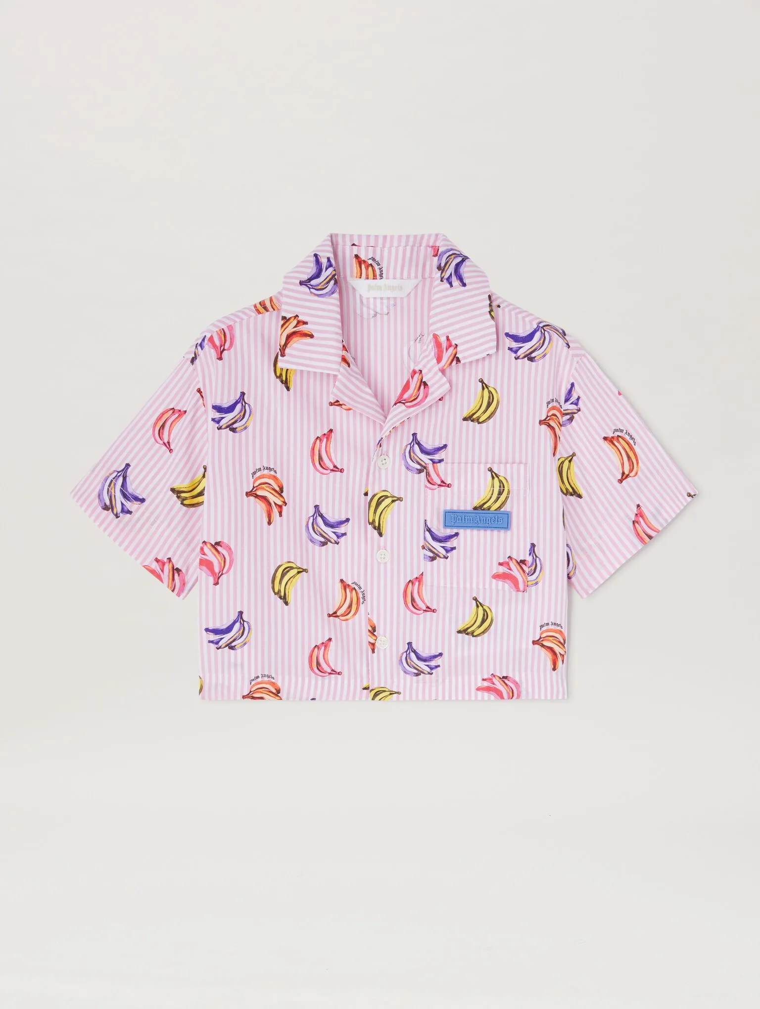 AOP Bananas Rose Pink Cropped Shirt AOP Bananas Rose Pink Cropped Shirt