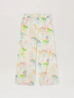 AOP Palms Butter Rose Pink Split Pant