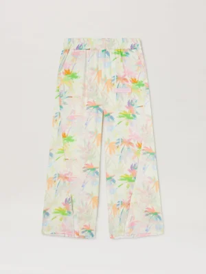AOP Palms Butter Rose Pink Split Pant