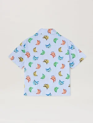 Aop Bananas Bowling Sky Blue Shirt-1