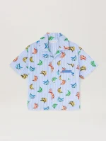 Aop Bananas Bowling Sky Blue Shirt