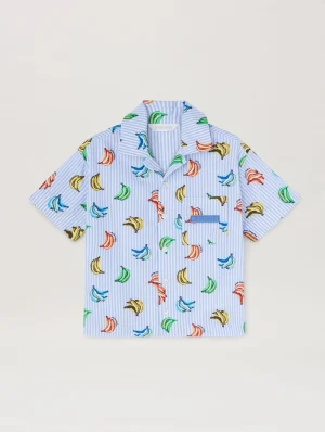 Aop Bananas Bowling Sky Blue Shirt