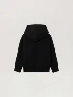 Blurred Logo Black Hoodie-1