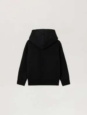 Blurred Logo Black Hoodie-1
