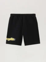 Blurred Logo Black Sweatshort-1
