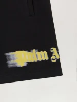 Blurred Logo Black Sweatshort-2