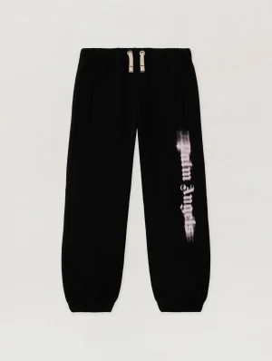Blurred Logo Regular Black Sweatpant