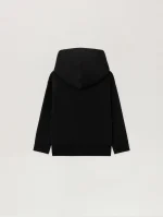 Blurred Pink Logo Black Hoodie-1