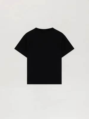 Blurred Pink Logo Black T-Shirt-1