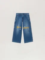 Brushed Logo Medium Blue Denim Pant