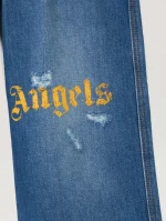 Brushed Logo Medium Blue Denim Pant-2