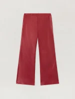 Coated Flare Brick Red Track Pant-1