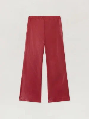Coated Flare Brick Red Track Pant-1