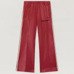 Coated Flare Brick Red Track Pant