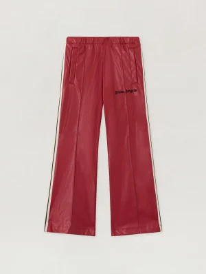 Coated Flare Brick Red Track Pant