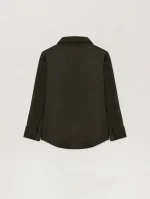 Coated Military Green Track Shirt-1