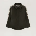 Coated Military Green Track Shirt