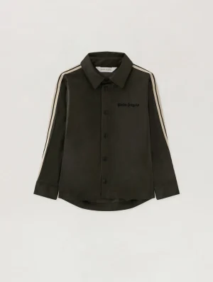 Coated Military Green Track Shirt