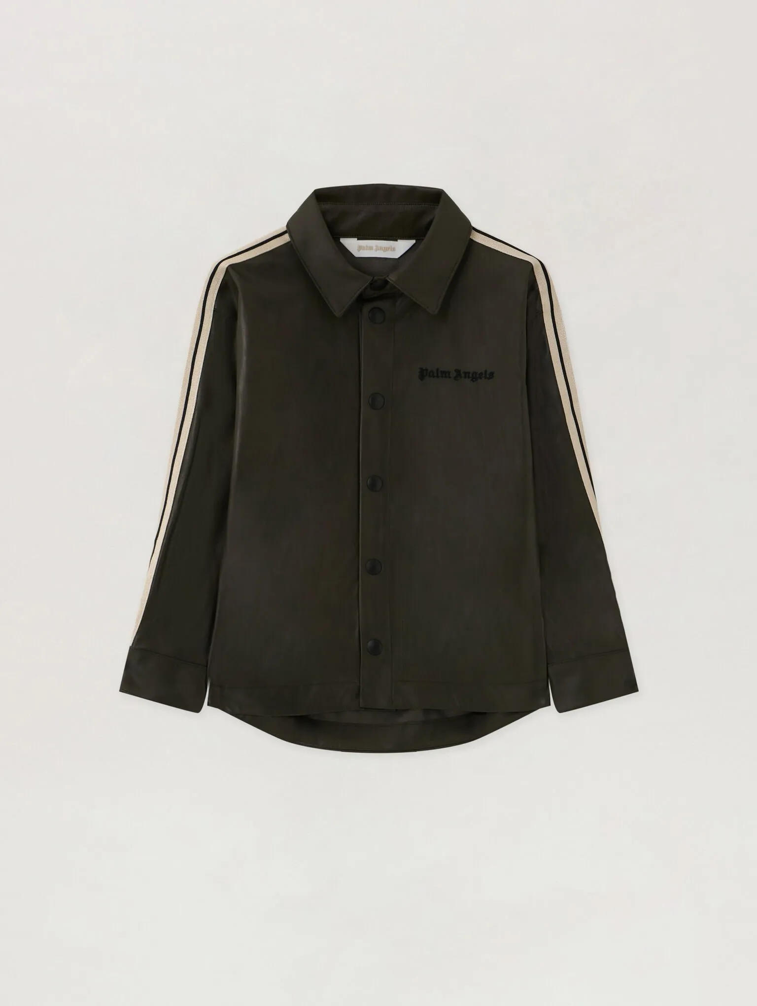 Coated Military Green Track Shirt Coated Military Green Track Shirt