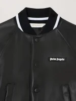 Coated Varsity Black Jacket-2