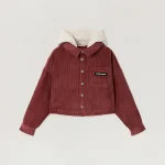 Corduroy Antique Rose Crop Jacket