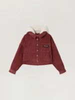 Corduroy Antique Rose Crop Jacket