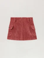 Corduroy Mini Antique Rose Cargo Skirt-1