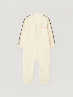 Corduroy Off White Track Jumpsuit