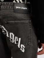 Curved Logo Denim Jeans-5