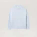 Curved Logo Light Blue Sweater