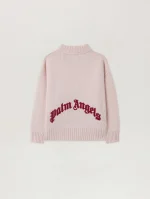 Curved Logo Rose Pink Sweater-1