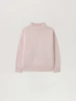 Curved Logo Rose Pink Sweater