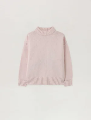Curved Logo Rose Pink Sweater