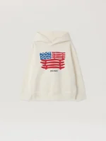 Flag Graphic Off White Hoodie
