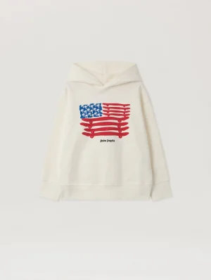 Flag Graphic Off White Hoodie
