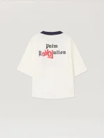 Flag Graphic Over Off-White T-Shirt-1