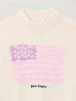 Flag Motif Off White Sweater-2
