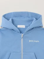 Full Zip Track Dusty Blue Hoodie-2