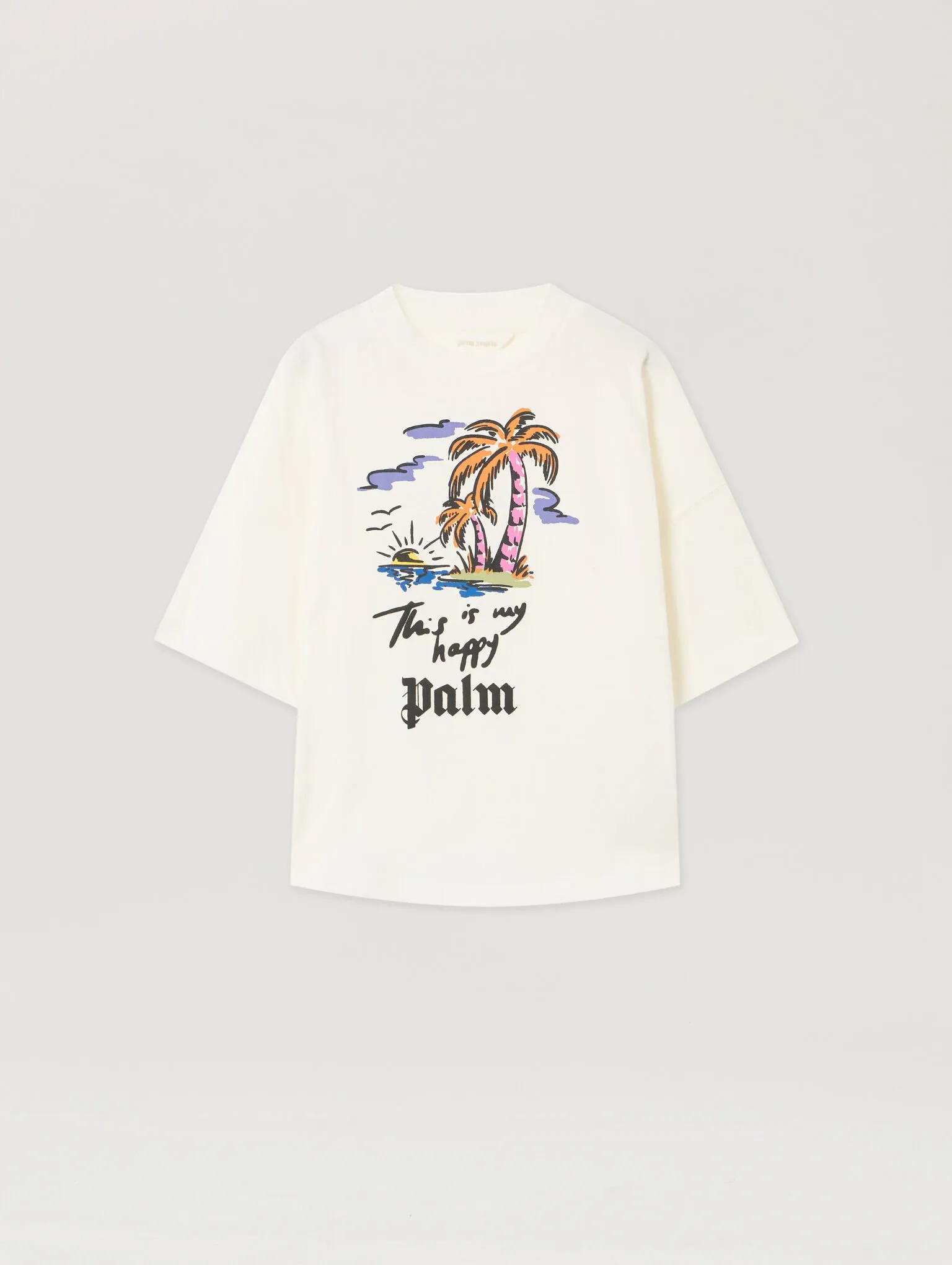 Happy Palms Graphic Off White T-Shirt Happy Palms Graphic Off White T-Shirt