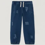 Letter Medium Blue Washed Sweatpant