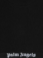 Logo Band Lurex Rib Black Top-2