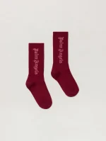 Logo Embroidered Brick High Socks
