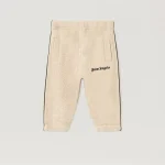 Logo Teddy Ecru Track Pant