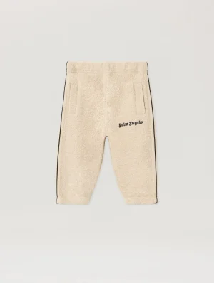 Logo Teddy Ecru Track Pant