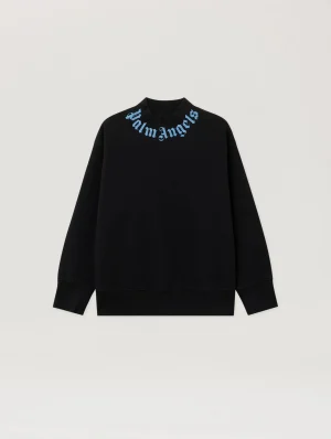 Neck Logo Black Sweatshirt