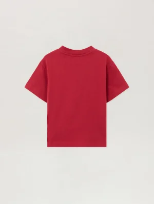 Neck Logo Brick Red T-Shirt-1