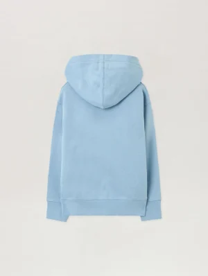 Neck Logo Light Blue Hoodie-1