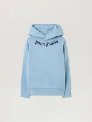 Neck Logo Light Blue Hoodie