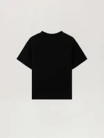 Neck Logo Regular Black T-Shirt-1